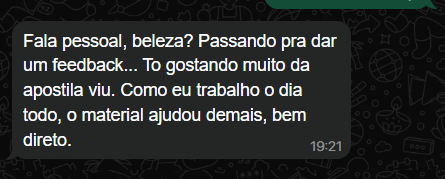 Depoimento de aluno